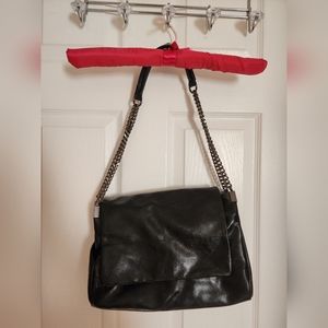 Zara Rock style flap bag in black